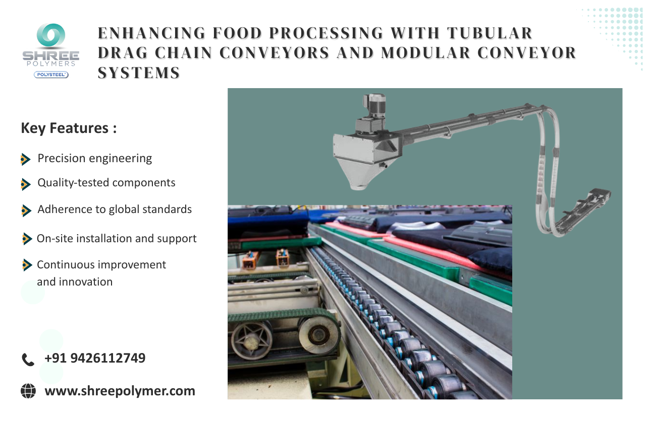 Enhancing Food Processing with Tubular Drag Chain Conveyors and Modular Conveyor Systems
